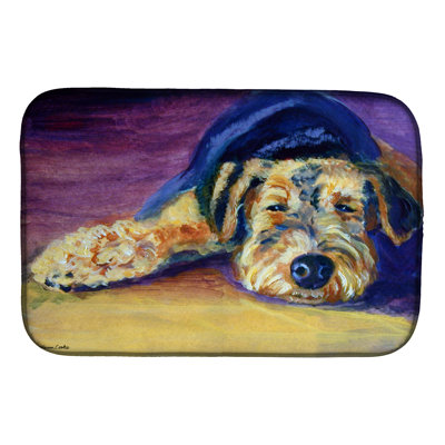 Tapis de séchage airedale terrier