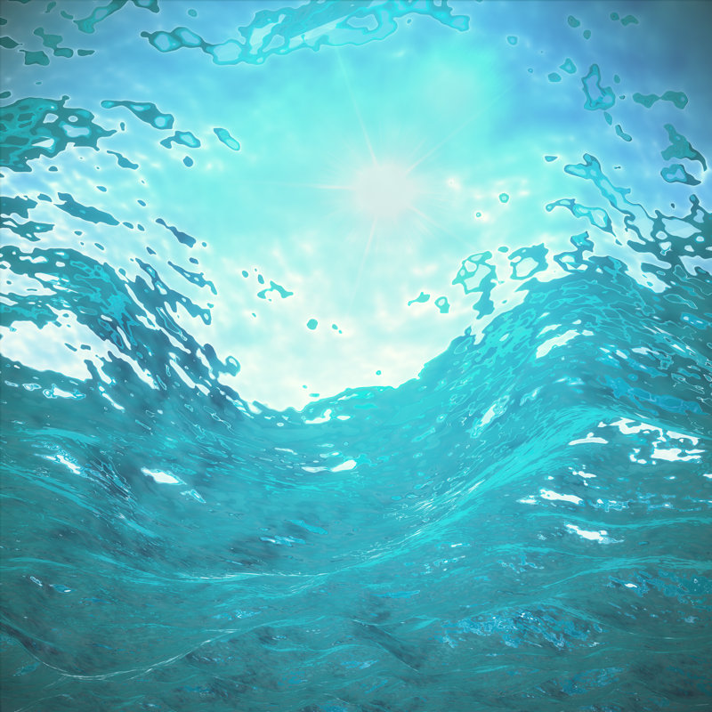 Ocean Underwater by Rost-9D - Wrapped Canvas Print, 122cm H x 122cm W x 3.8cm D