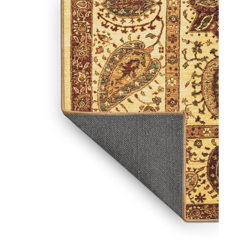 Tapis oriental en laine / polyester tissé à la machine Jamshid