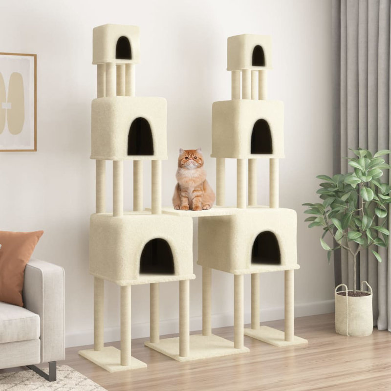 Waynesville 199cm H Cat Tree, Cream