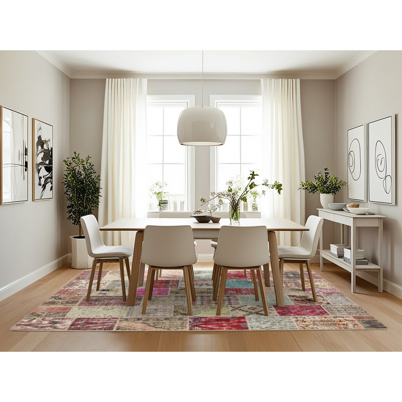 Tapis gris/beige/brun contemporain, Rectangle 7 pi x 10 pi