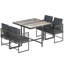 Steel Patio Dining Set Table,