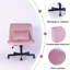 Chaise de bureau Criss Cross sans accoudoirs avec roulettes - polyvalente pour le bureau personnel, la méditation et le maquillage-1682090686