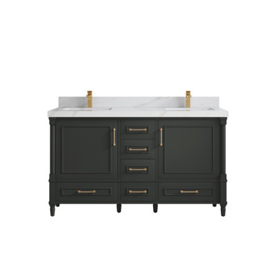 Aberdeen 60'' Double Bathroom Vanity with Top