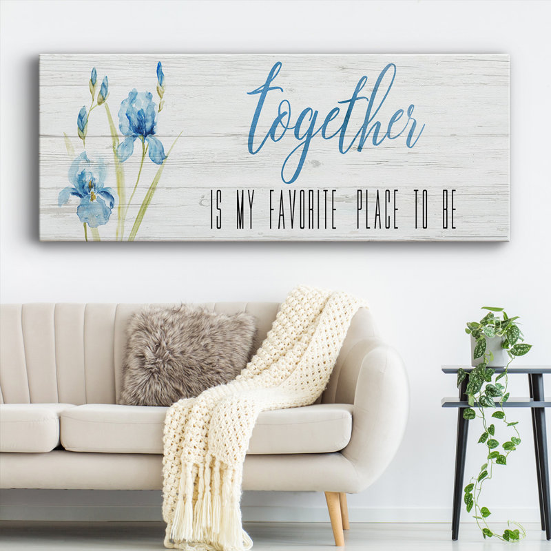 Ensemble sur toile, art textuel, H 8 po x l 20 po x P 1,5 po