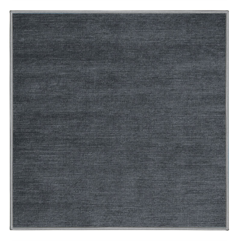 Tapis gris uni lavable à la machine, Carré 7 pi