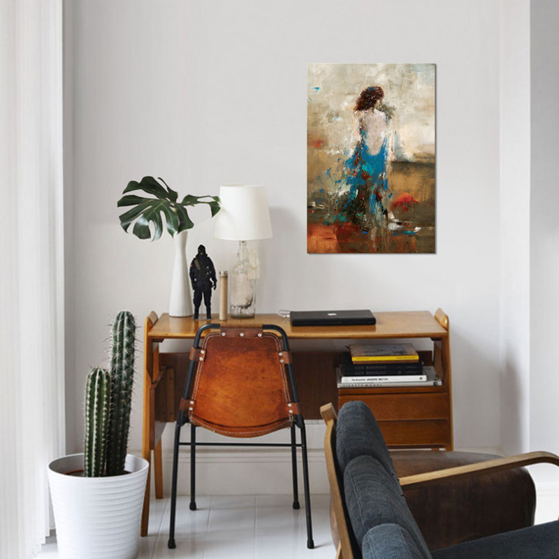 « élégant moment », reproduction sur toile, H 26 po x l 18 po x P 1,5 po, Pas de tapis, Toile tendue