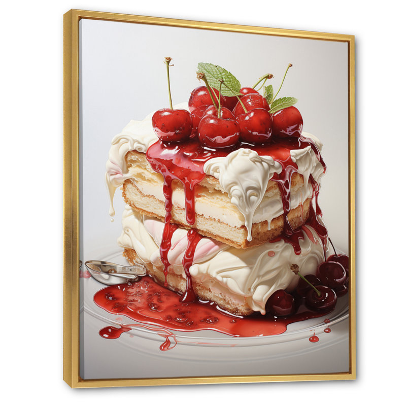 Gâteau au fromage rouge Avotost Luxury II, Cadre flottant doré, H 32 po x l 16 po x P 1 po