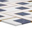 Zeta 12x16 Polished Marble and Brass Inlay Waterjet Mosaic Tile-730252737