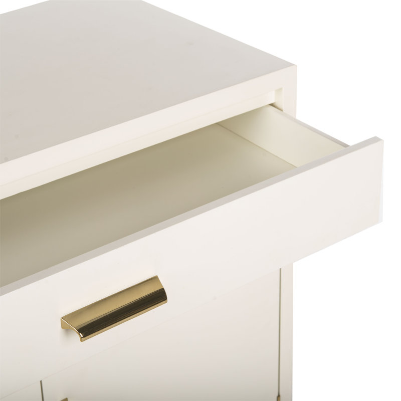 Albanie Solid Wood Accent Cabinet, White