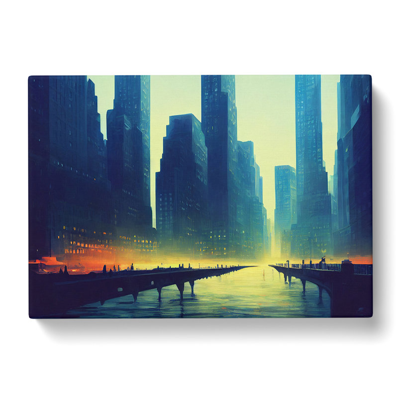 New York Skyline Concept - Wrapped Canvas, 35cm H x 50cm W x 3cm D