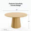 Solid Wood Dining Table Round Pedestal Kitchen Table-1324973386-1324973385