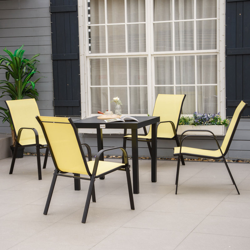 Outdoor Patio Dining Armchair, Beige