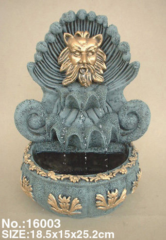 Fontaine tête de lion en résine