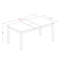 Ensemble de table à manger 5 pièces pour 4 personnes comprenant une table de salle à manger rectangulaire avec rallonge papillon et 4 chaises de salle à manger en similicuir noir et cerise