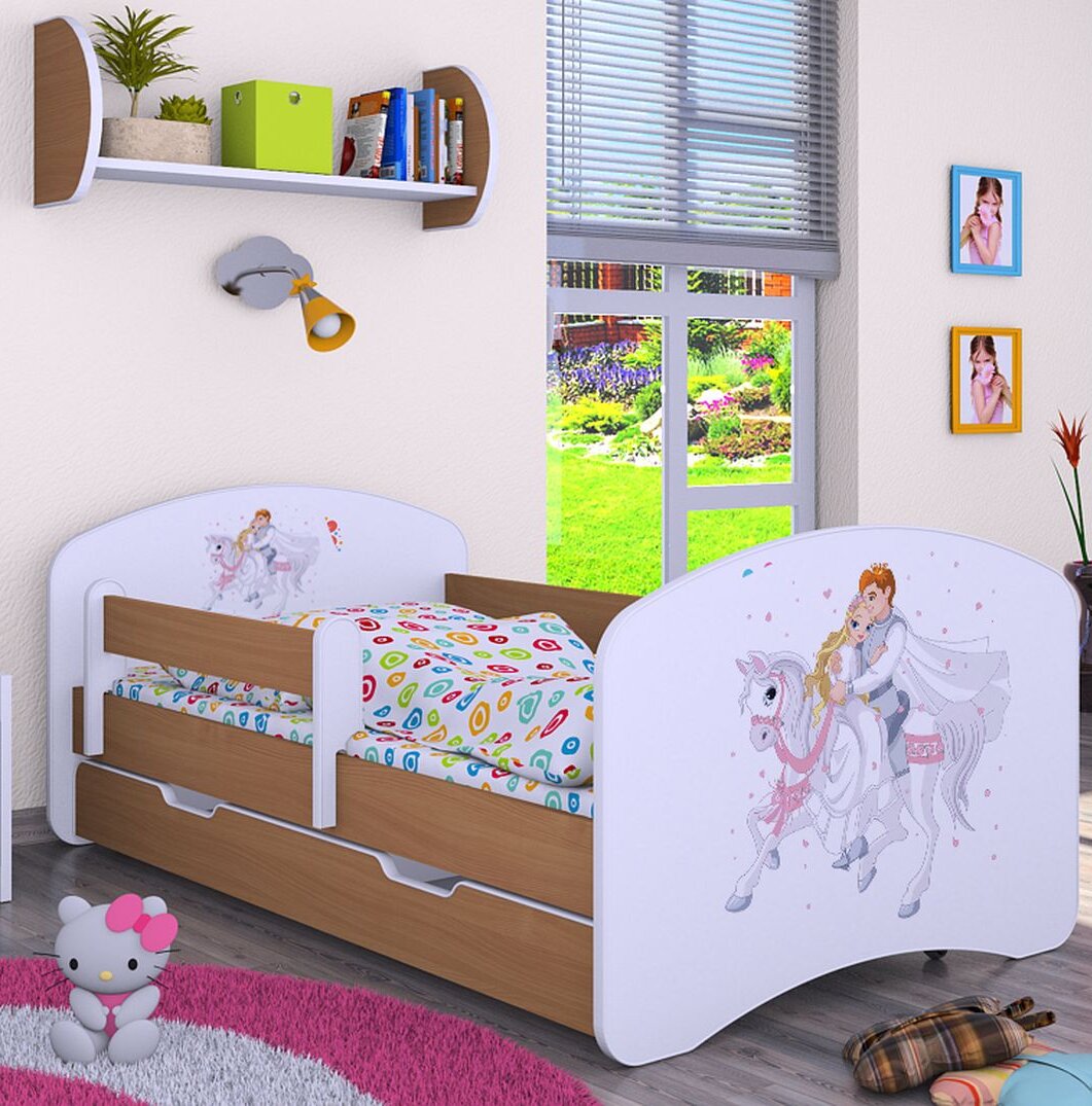 Kinderbett Auburndale mit Schublade, 80 x 160 cm