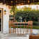 Teak Wood Bistro Bar Set Including 35" Square Miami Bar Table And Abacho Barstools