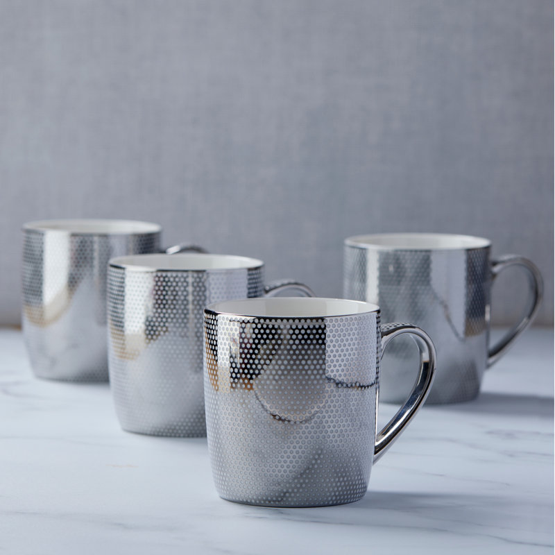 Dots Mugs, Platinum