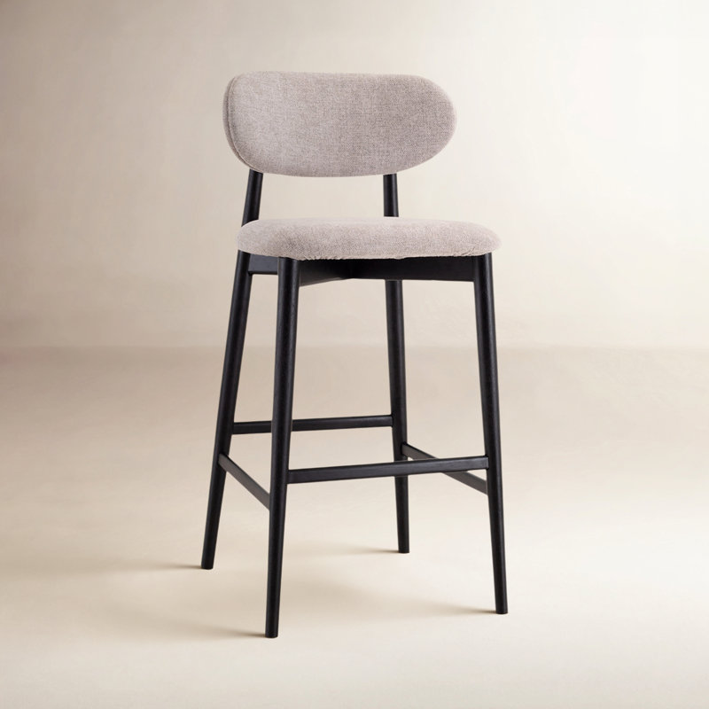 Lucia Bar/Counter Stool - Harvest Jute Seat - Ebano Frame, Black, Bar Stool (30" Seat Height)