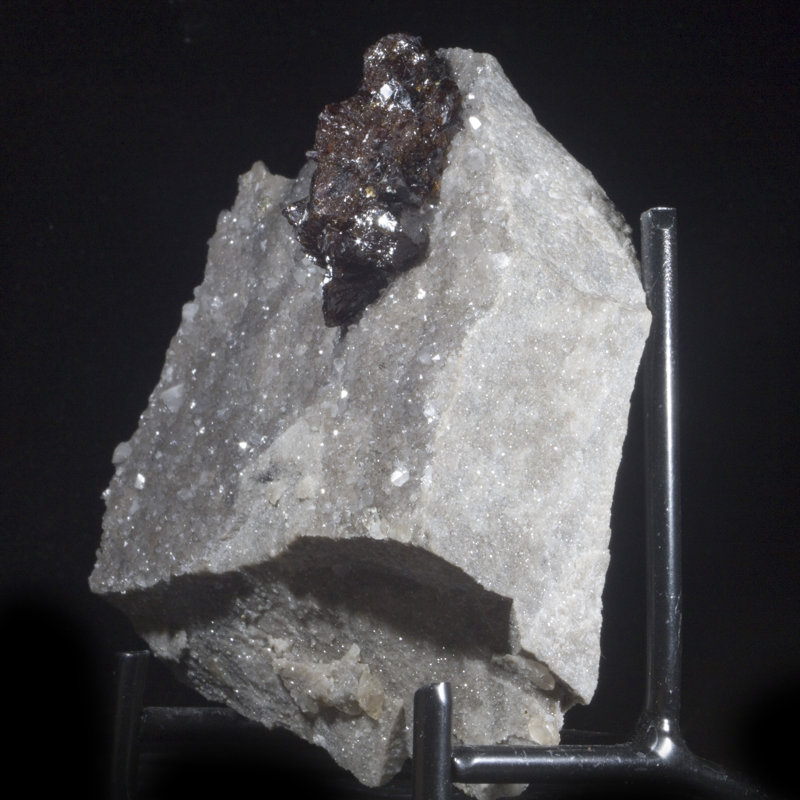Sphalérite et dolomite. Mine Elmwood, Carthage, Tennessee, États-Unis