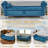 CHIRA  Blue Velvet Bedroom Bench, Bed Bench with Button-Tufted Large Upholstered Storage Bench Ottoman-374233676