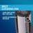 US Weight Heavy Duty Premium Silver Steel Stanchion with Caution 7.5-Foot Retractable Belt- 6 PK