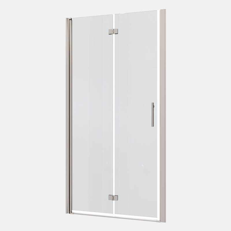 Porte de douche en verre trempé de 1/4 po avec pivot universel - 1 3/8 po réglable, ouverture / fermeture 36 000 fois, mouvement en douceur, fuite, article en alliage d'aluminium testé / ouvert, caractère