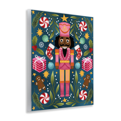 Art mural de la fête des Casse-noisettes avec festins festifs, design par Hey Bre! Creative Studio