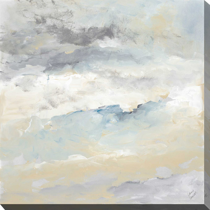«Sea Meets Sky I», reproduction de peinture acrylique, H 18 po x l 18 po x P 1 po, Toile tendue