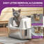 Charliann Stainless Steel Litter Box with Scoop-1902902831