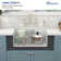30" L x 18" W Rectangular White Ceramic Single Basin Undermount/Drop-In Kitchen Sink with Sink Grid