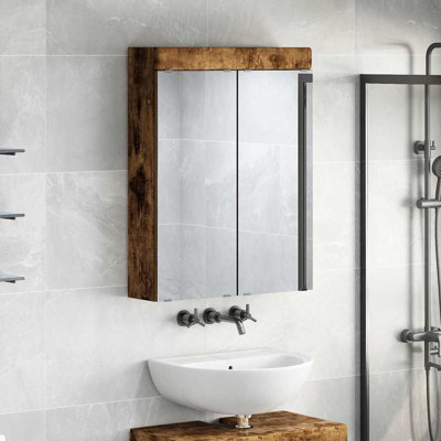 W H Wall Mounted Required Medicine Cabinet Mirror