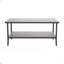 Rectangular Metal Outdoor Coffee Table, 2-Tier All-Weather Patio Coffee Table, Patio Table