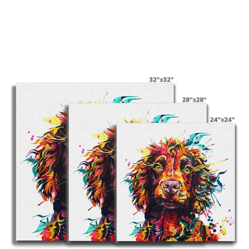 Teddy the Cocker Spaniel Dog - Wrapped Canvas Art Prints from Sarah Taylor Art, 60cm H x 60cm W