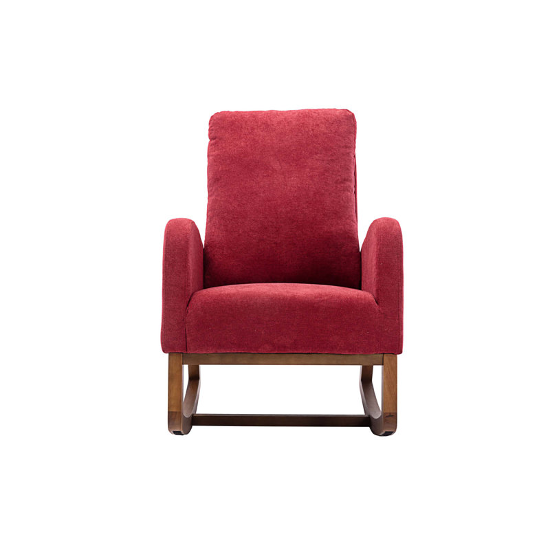 Living Room Comfortable Rocking Chair 39.7x37x27.1, Tissu de polyester bleu