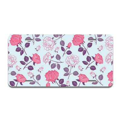 Cadre en aluminium rétro floral