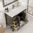 Lark Manor™ Ethyn 36"W X 18"D Dark Grey Bathroom Vanity With White Carrara Quartz Countertop And Undermount Porcelain Sink