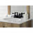 Kingston Brass American Classic Two-Handle 3-Hole Deck Mount 4" Centerset Bathroom Faucet with Plastic Pop-Up-51959490