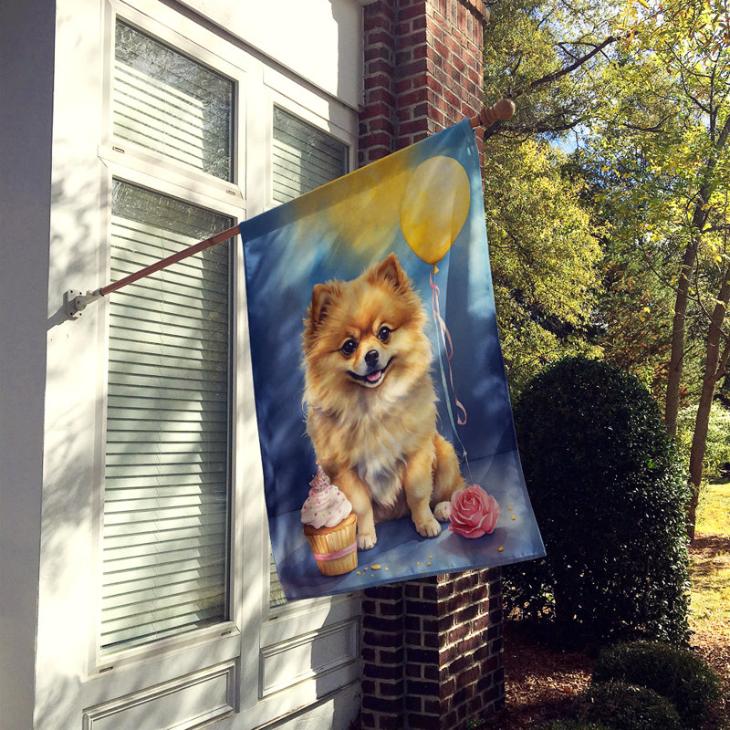 Drapeau «Happy Birthday House», Loulou de Poméranie