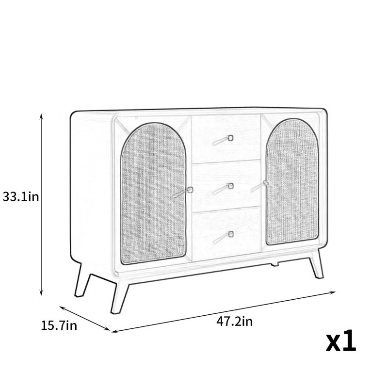 Retro Simple Practical Accent Cabinet