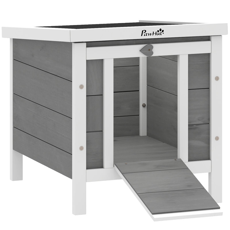 Weather Resistant Rabbit Hutch, Grey