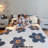 Grid Sheet Set 4 PCs Bedding Sheet Set 1 Fitted Sheet 1 Flat Sheet 2 Pillowcases-115839515-115839528