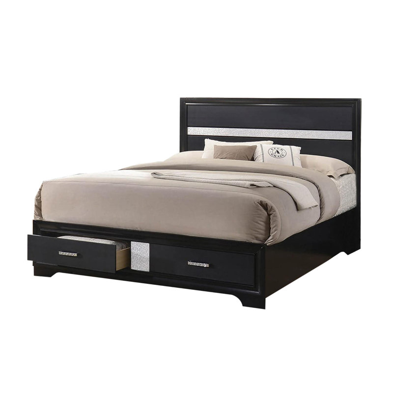 Elessa Storage Bed with 2 Drawer, California King, White