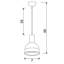 Luminaire suspendu en forme de dôme à 1 lumière Aurelia