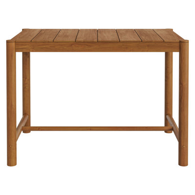 Akeya Rectangle 56-Inch Outdoor Teak Wood Rectangular Bar Table In Natural