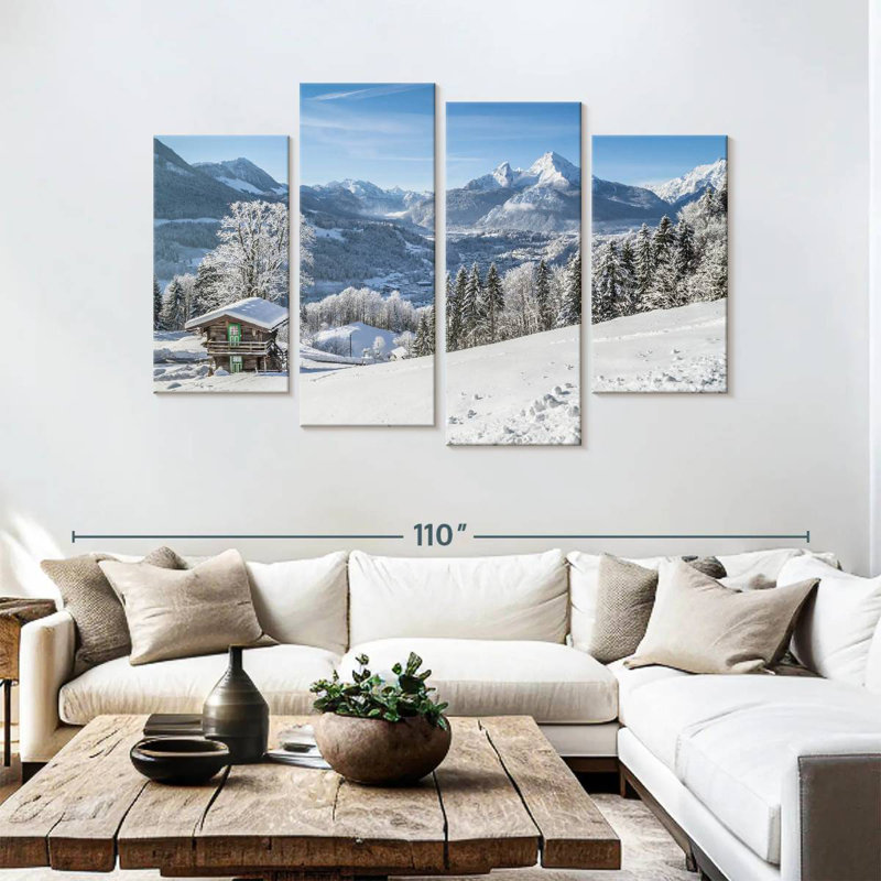 Alvord Winter dans les Alpes bavaroises, H 54 po x l 84 po