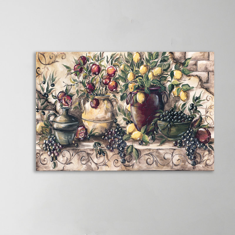 Italian Frutta - Wrapped Canvas Painting, 25cm H x 38cm W x 4cm D