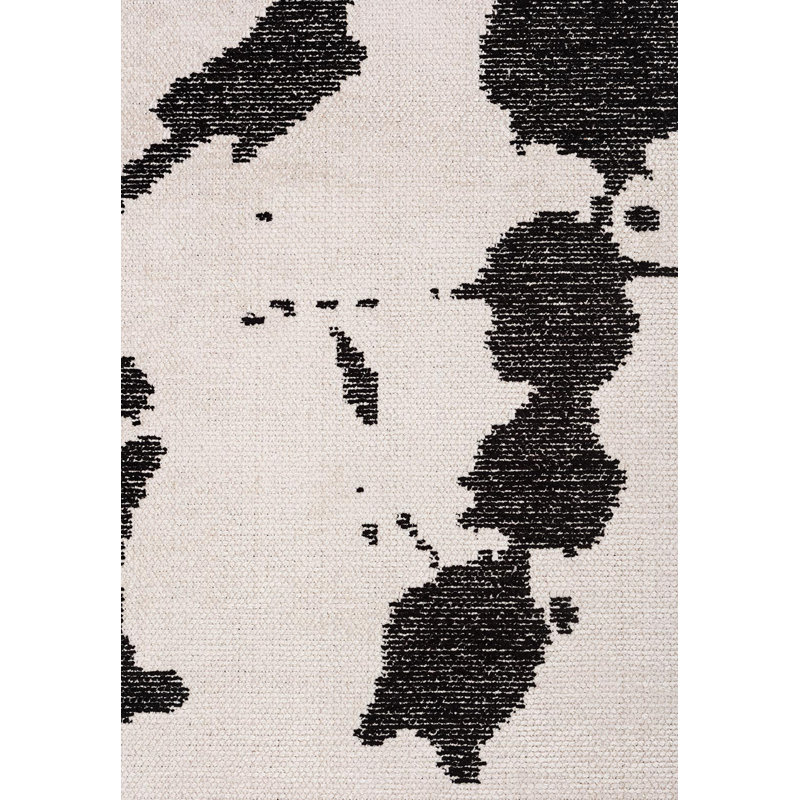 Tapis Mid-Century moderne abstrait, Rectangle 6 pi 7 po x 8 pi 3 po