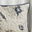 Courtepointe en microfibre pour très grand lit, bleu, avec imprimé coquille et coussins, très grand, bleu