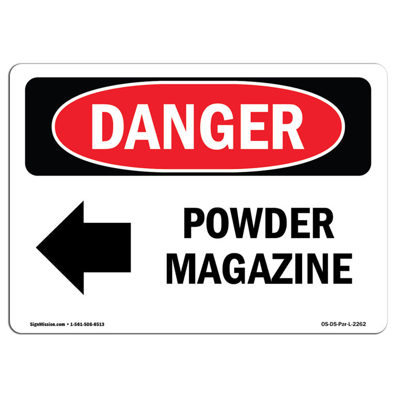 OSHA Danger Sign, 18" H x 24" W x 0.1" D
